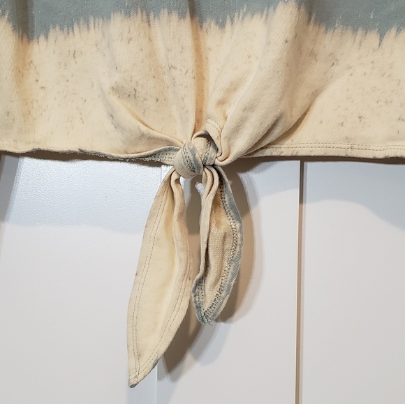 Hem & Thread Mint Pullover Sweatshirt Tie Dye Bleach Front Tie Size Large - Picture 5 of 14